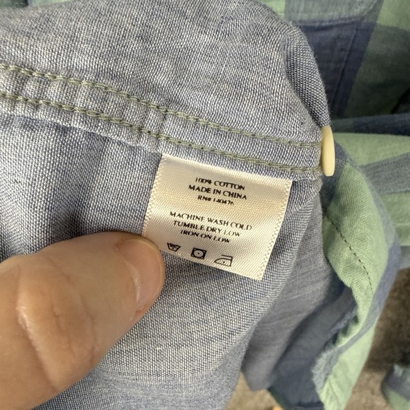 Faherty Long Sleeve Button Down Shirt Men's‎ Small Check Double Layer - Picture 8 of 8